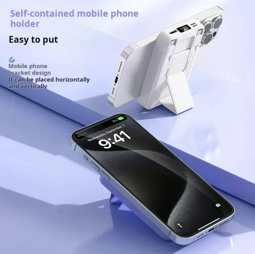 Powebank Ym-903 Compatible Con iPhone Con 10.000 Mah Blanco Blanco 14