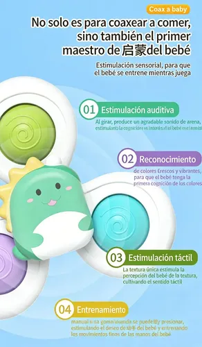 Juguetes Sensorial Giratorios Spinner Con Ventosa Para Bebé 6