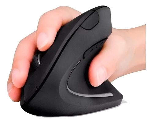 Ratón Vertical Inalámbrico 2.4g Recargable X Usb Ergonómico Color Negro 19