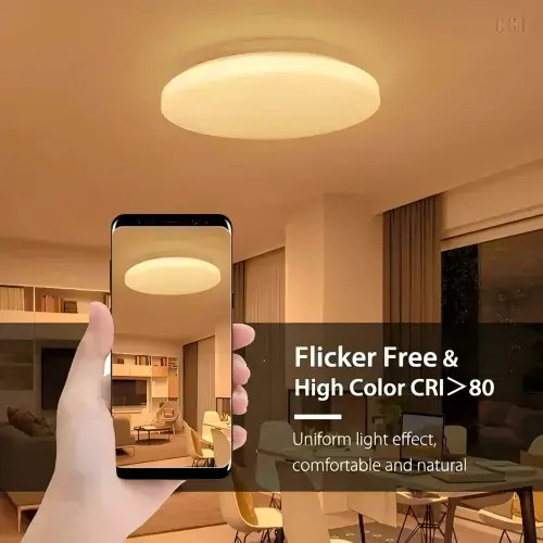 Lámpara De Techo Inteligente Wifi Ultra Delgadorgb Panel Led Rgb 5