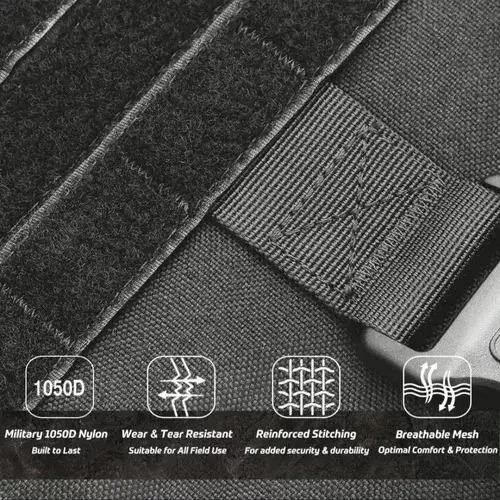 Arnés Táctico Profesional Ajustables Para Perros Grandes Color Negro Talla Del Arnés Xl 6