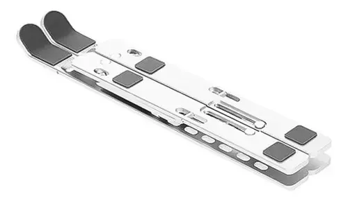 Soporte Portatil Notebook Aluminio Plegable De 7 Niveles Blanco 9