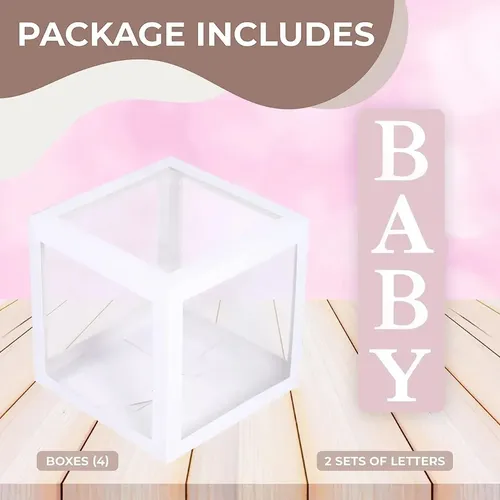 Caja Transparente Para Decoración De Escena De Cumpleaños. 6