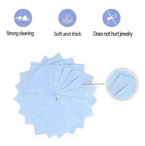 60 Paños Rosados Para Pulir O Limpiar Joyas Plata Y Oro 10