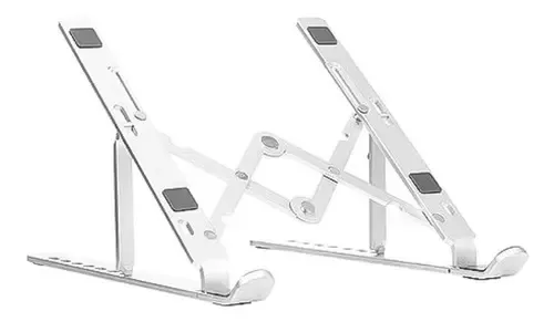 Soporte Portatil Notebook Aluminio Plegable De 7 Niveles Blanco 8