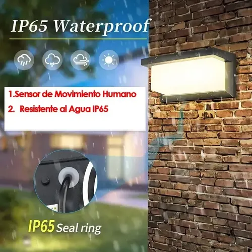 Lámpara Led Moderna Impermeable Ip65 De 24w Para Exterior Negro 17