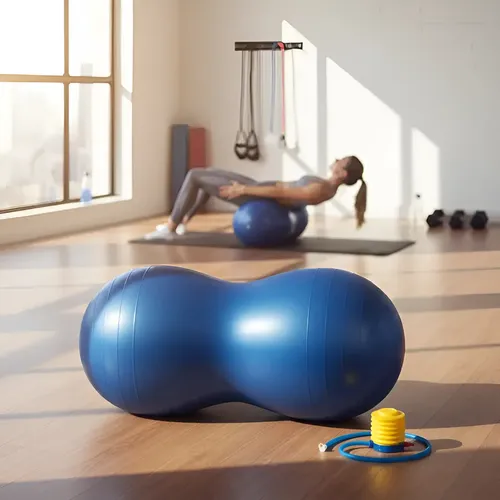 Pelota De Pilates Inaltum Balón Mani Azul Ejercicio Y Yoga 11