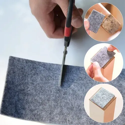 Almohadilla Protectora De Fieltro Para Sillas Mesas Muebles Gris Claro 6