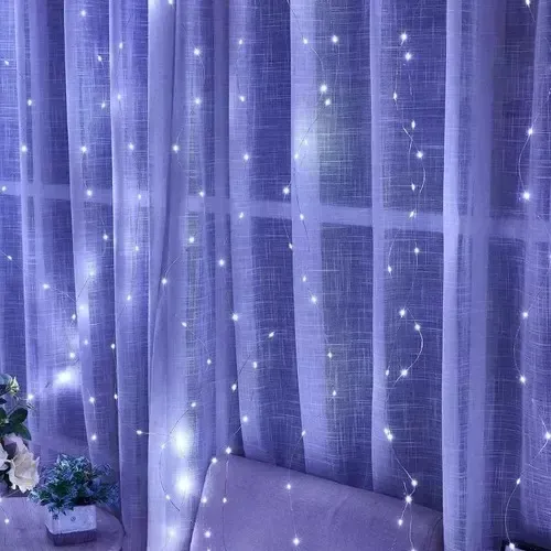 Cortinas Serie Luces 300 Led Decorativas Usb 8 Modelo 3x3m 16