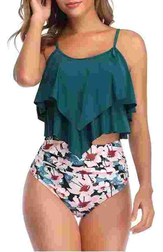 Bikini Alto En Punta Damasco Moda Sexy Traje De Baño 12