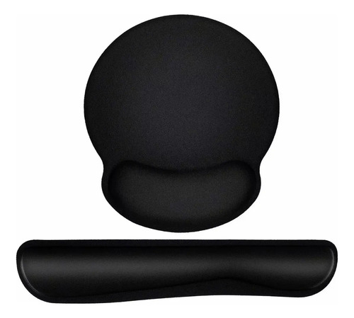 Reposamuñecas Mouse Alfombrilla Teclado Muñeca Color Negro 2