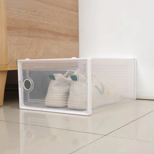 Caja Organizadora De Zapatos Set X6 Unidade Apilables Firmes Blanco 3