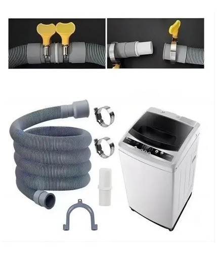 Manguera Extensión Desague Para Lavadora LG Samsung Daewoo Gris 19