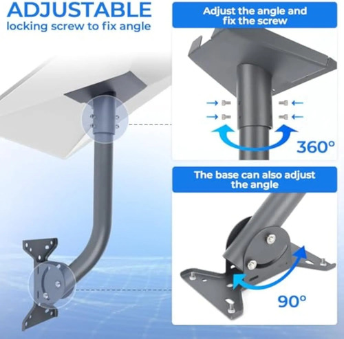Soporte Mástil Para Antena Starlink V4 + Kit Instalación 7