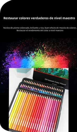 Lápices De Colores Hota 72 Unidades Artísticos Estuche Metálico Color 7