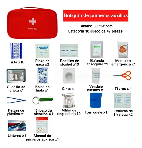 Botiquín De Primeros Auxilios Emergencia Camping 47 Piezas 4
