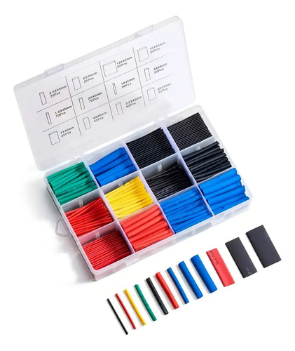 Set 560 Tubos Termoretractil Aislante Union Termoencogible Varios Colores 18