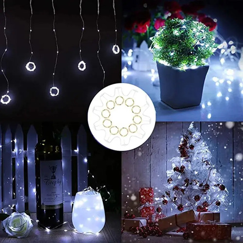 Cortinas Serie Luces 300 Led Decorativas Usb 8 Modelo 3x3m 7