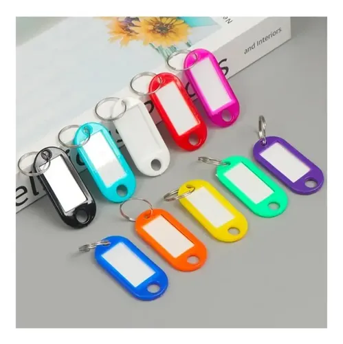 100 Llaveros Etiqueta Identificador Colores Mixtos Surtido Varios Colores 11