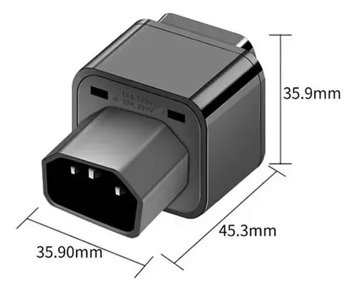 Adaptador Ups C14 A C13 Au Us Uk Eu Chile Enchufe 2pack Negro 8