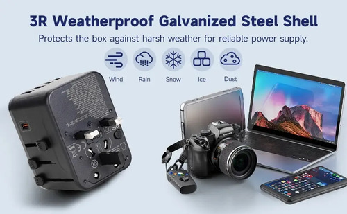 Enchufe Adaptador Viaje Universal En Uno 4 In 1 Gan 35w 14
